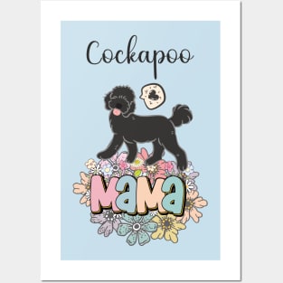 Black Cockapoo Mama Posters and Art